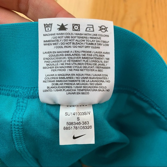 Nike Dri-Fit turquoise print tennis shorts S - Picture 10 of 13